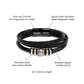 Trending Men's Luxury "Love You Forever" Leather Bracelet with Love Message Card JUST FOR HIM