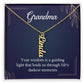CREATE YOUR OWN Adjustable Vertical Unique Significant Meaningful MULTI-NAME Necklace with Message Card for GRANDMA