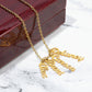 CREATE YOUR OWN Adjustable Vertical Unique Significant Meaningful MULTI-NAME Necklace with Message Card for GRANDMA