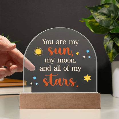 Spectacular Printed Dome Acrylic Plaque FOR YOUR LOVED ONE
