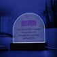 Spectacular Printed Dome Acrylic Plaque FOR WONDERFUL MOM