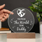 Spectacular Printed Circle Acrylic Plaque FOR DAD