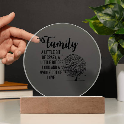 Spectacular Printed Circle Acrylic Plaque FOR FAMILY