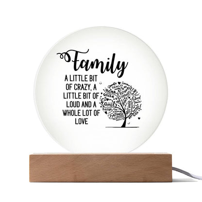 Spectacular Printed Circle Acrylic Plaque FOR FAMILY