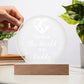 Spectacular Printed Circle Acrylic Plaque FOR DAD