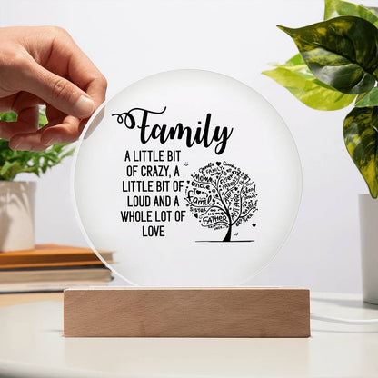 Spectacular Printed Circle Acrylic Plaque FOR FAMILY