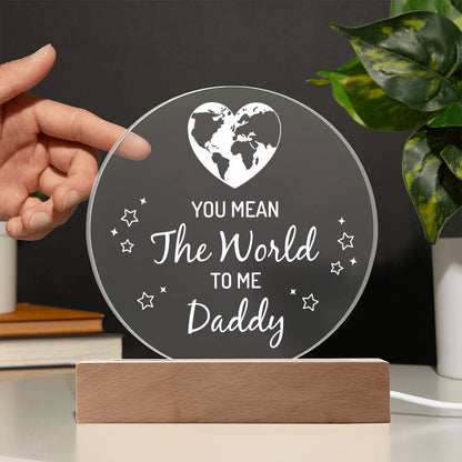 Spectacular Printed Circle Acrylic Plaque FOR DAD