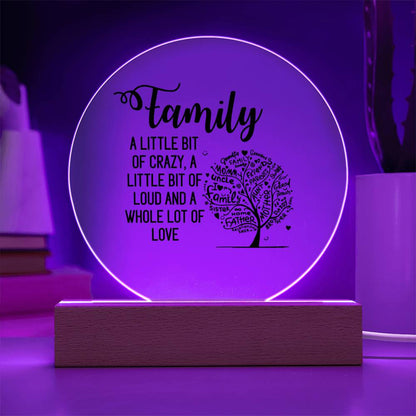 Spectacular Printed Circle Acrylic Plaque FOR FAMILY