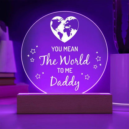 Spectacular Printed Circle Acrylic Plaque FOR DAD