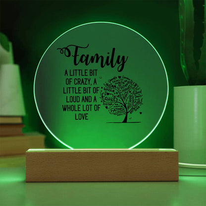 Spectacular Printed Circle Acrylic Plaque FOR FAMILY