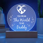 Spectacular Printed Circle Acrylic Plaque FOR DAD