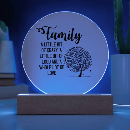 Spectacular Printed Circle Acrylic Plaque FOR FAMILY
