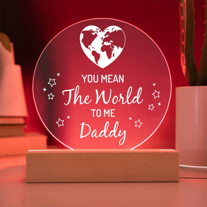 Spectacular Printed Circle Acrylic Plaque FOR DAD