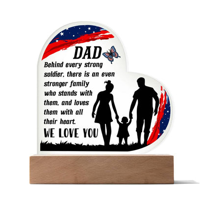 Spectacular Printed Heart Acrylic Plaque FOR DAD