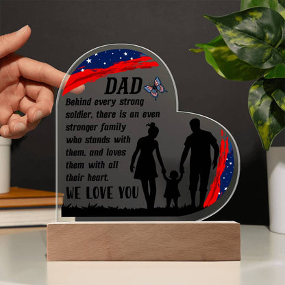 Spectacular Printed Heart Acrylic Plaque FOR DAD