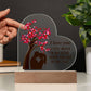Spectacular Printed Heart Acrylic Plaque FOR YOUR LOVED ONE