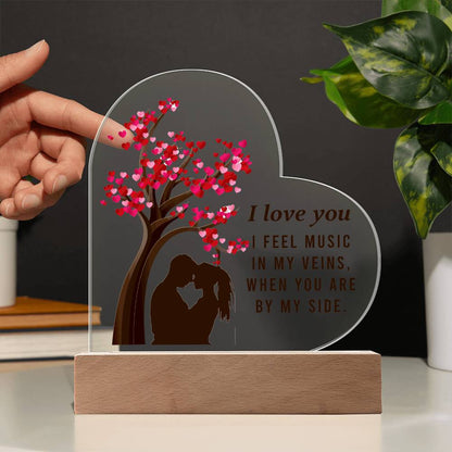 Spectacular Printed Heart Acrylic Plaque FOR YOUR LOVED ONE
