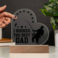 Spectacular Printed Heart Acrylic Plaque FOR DAD