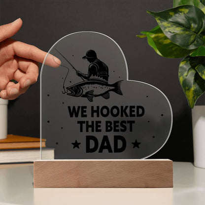 Spectacular Printed Heart Acrylic Plaque FOR DAD