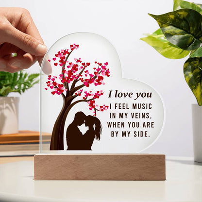 Spectacular Printed Heart Acrylic Plaque FOR YOUR LOVED ONE
