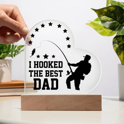 Spectacular Printed Heart Acrylic Plaque FOR DAD