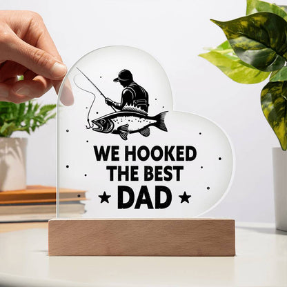Spectacular Printed Heart Acrylic Plaque FOR DAD