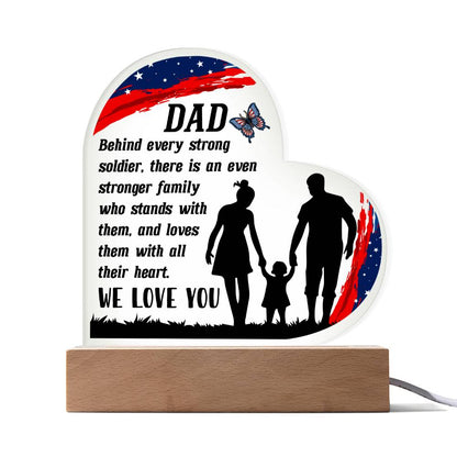 Spectacular Printed Heart Acrylic Plaque FOR DAD
