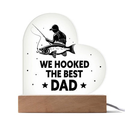 Spectacular Printed Heart Acrylic Plaque FOR DAD