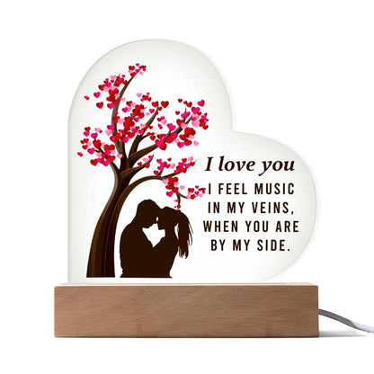 Spectacular Printed Heart Acrylic Plaque FOR YOUR LOVED ONE