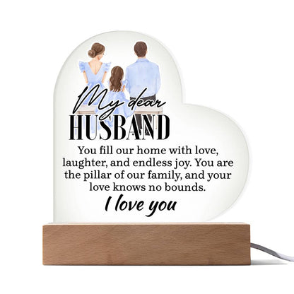 Spectacular Printed Heart Acrylic Plaque FOR YOUR HUSBAND