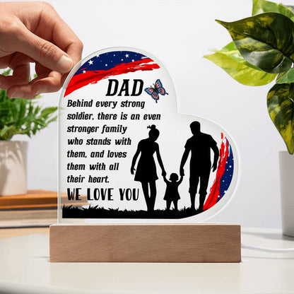 Spectacular Printed Heart Acrylic Plaque FOR DAD