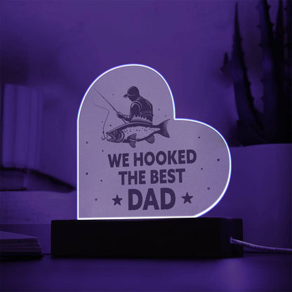 Spectacular Printed Heart Acrylic Plaque FOR DAD