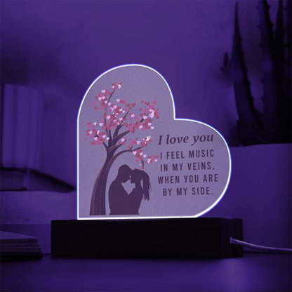 Spectacular Printed Heart Acrylic Plaque FOR YOUR LOVED ONE