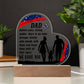 Spectacular Printed Heart Acrylic Plaque FOR DAD