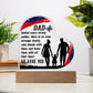 Spectacular Printed Heart Acrylic Plaque FOR DAD