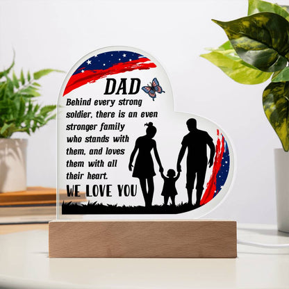 Spectacular Printed Heart Acrylic Plaque FOR DAD