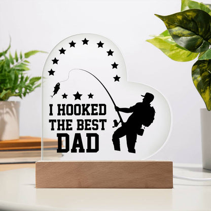Spectacular Printed Heart Acrylic Plaque FOR DAD