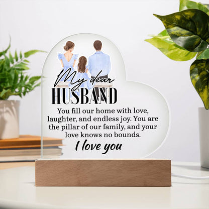 Spectacular Printed Heart Acrylic Plaque FOR YOUR HUSBAND
