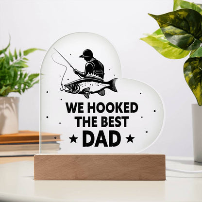 Spectacular Printed Heart Acrylic Plaque FOR DAD