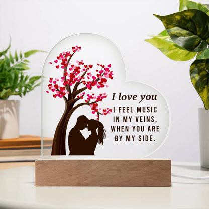 Spectacular Printed Heart Acrylic Plaque FOR YOUR LOVED ONE