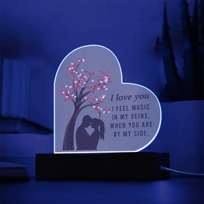 Spectacular Printed Heart Acrylic Plaque FOR YOUR LOVED ONE