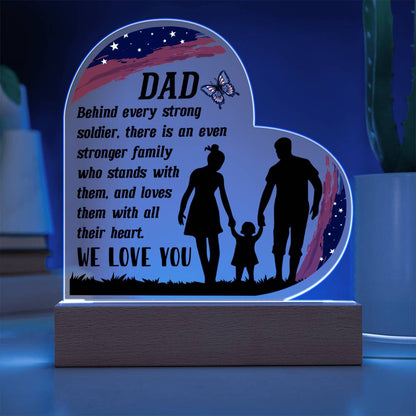Spectacular Printed Heart Acrylic Plaque FOR DAD