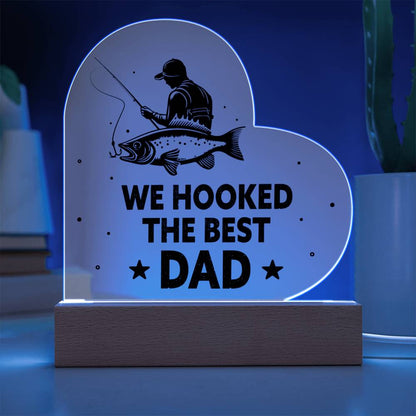 Spectacular Printed Heart Acrylic Plaque FOR DAD
