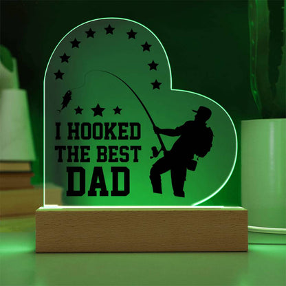 Spectacular Printed Heart Acrylic Plaque FOR DAD