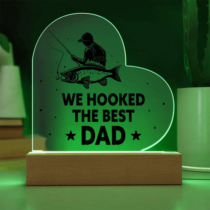 Spectacular Printed Heart Acrylic Plaque FOR DAD