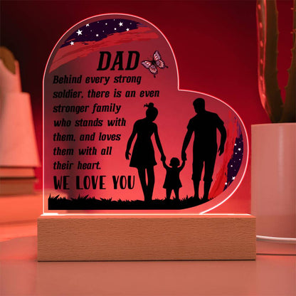 Spectacular Printed Heart Acrylic Plaque FOR DAD
