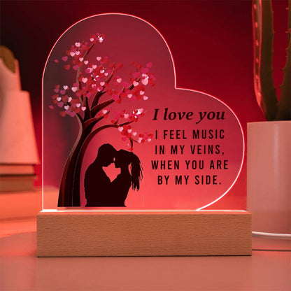 Spectacular Printed Heart Acrylic Plaque FOR YOUR LOVED ONE
