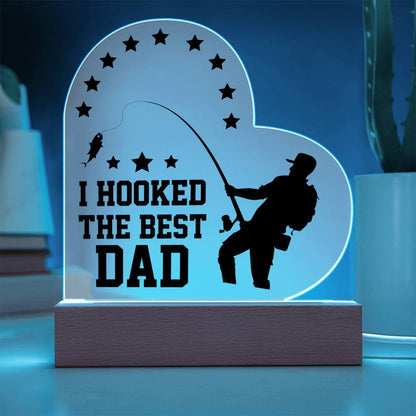 Spectacular Printed Heart Acrylic Plaque FOR DAD
