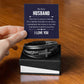 Trending Men's Luxury "THE CROSS" Leather Bracelet with Love Message Card for YOUR DEAR HUSBAND