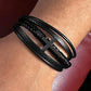 Trending Men's Luxury "THE CROSS" Leather Bracelet with Love Message Card for YOUR DEAR HUSBAND